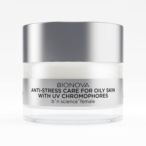 Anti-Stress Care for Oily Skin with UV Chromophores